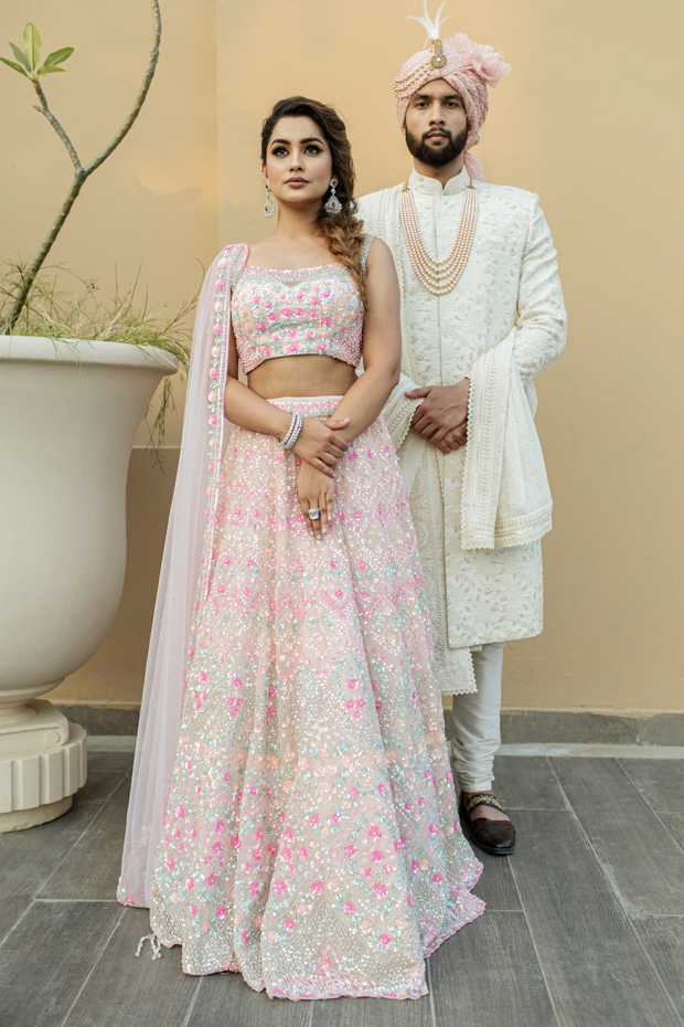 pastel sherwani for groom