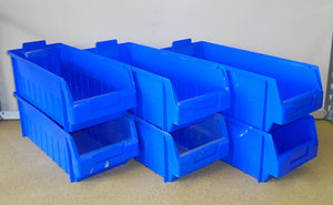 10Pcs Multi Purpose Garage Storage Bins Containers Hardware Parts Rack Open  Front Stacking for Cabinet Workshop