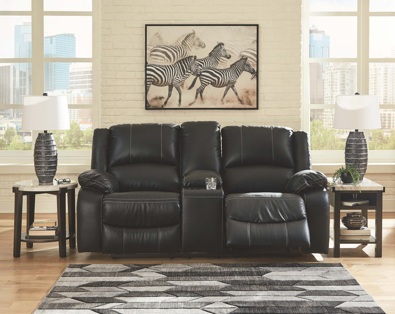 Calderwell - Patterned - Reclining Sofa, Double Reclining Loveseat With Console, Rocker Recliner