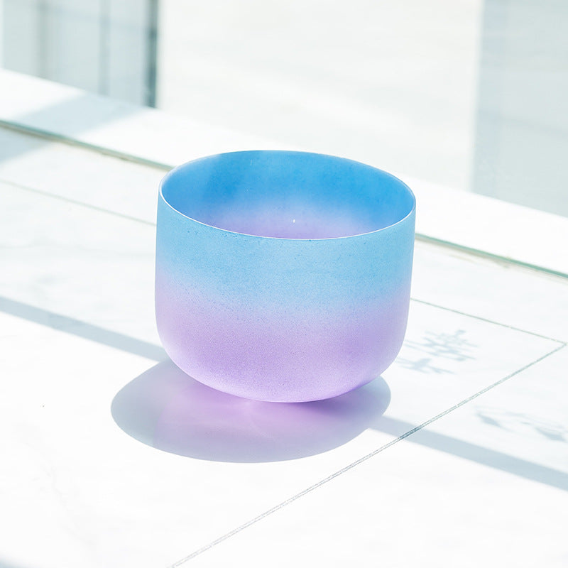 8-Inch Rainbow Color 440/432Hz Crystal Singing Bowl Seven Chakras Yoga Bowl Stress Relief Sound Therapy Bowl
