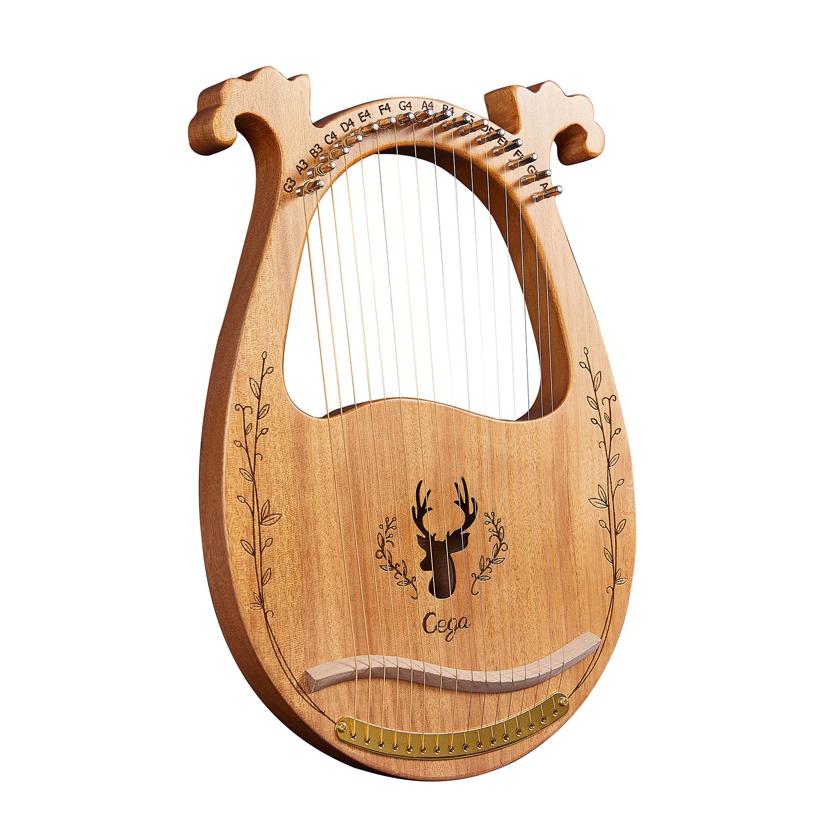 Cega 19-String 16-String Deer Lyre Harp Resonance Box Instrument