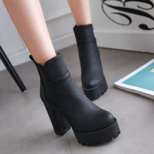 Load image into Gallery viewer, Mid boots high heel platform women boots
