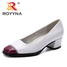 Load image into Gallery viewer, ROYYNA 2019 New Designer  Women Pumps Low Heels Shoes Woman Ladies Party Wedding Dress Square Toe Slip On Shoes Mixed Color
