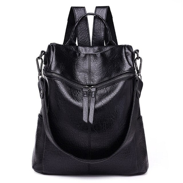 Female Backpack Mochila Feminina Multifunction Girls Leather School Brand Women Shoulder Bag Sac A Dos Travel Back Pack