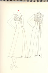 Final sketch of the dress