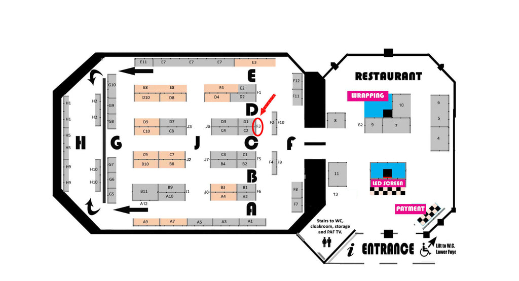 Map of the Parallax Art Fair October 2023