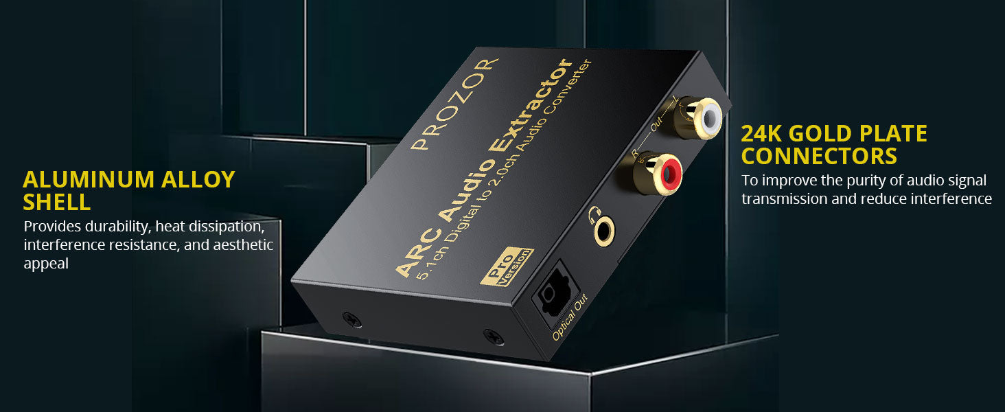 PROZOR 192KHz DAC Converter ARC Audio Extractor