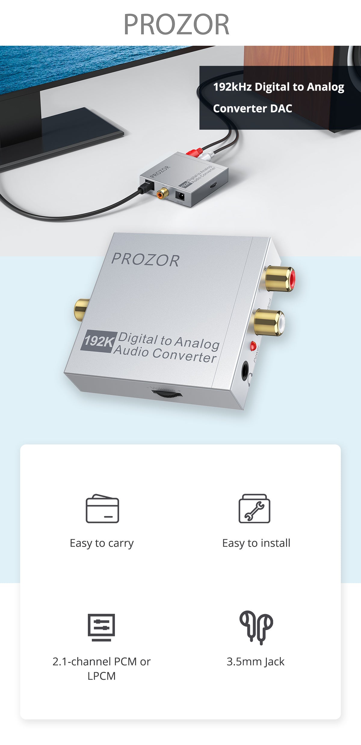 PROZOR Digital to Analog Converter 192kHz DAC – prozor store