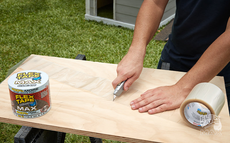 Fix your dog house's roof with Flex Tape Max