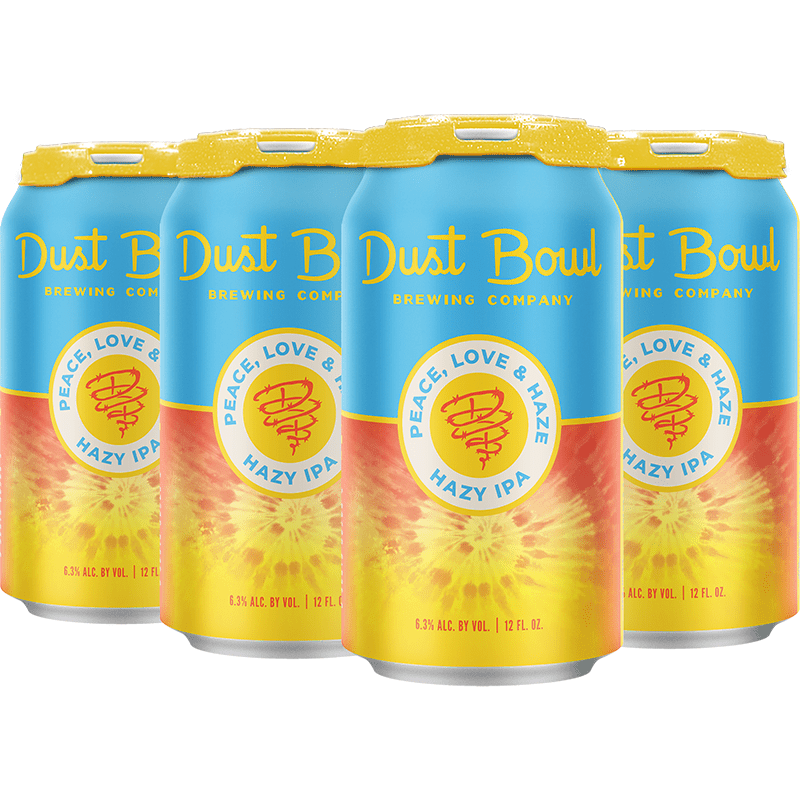 Dust Bowl Brewing Co. Peace, Love & Haze Hazy IPA Beer 6-Pack