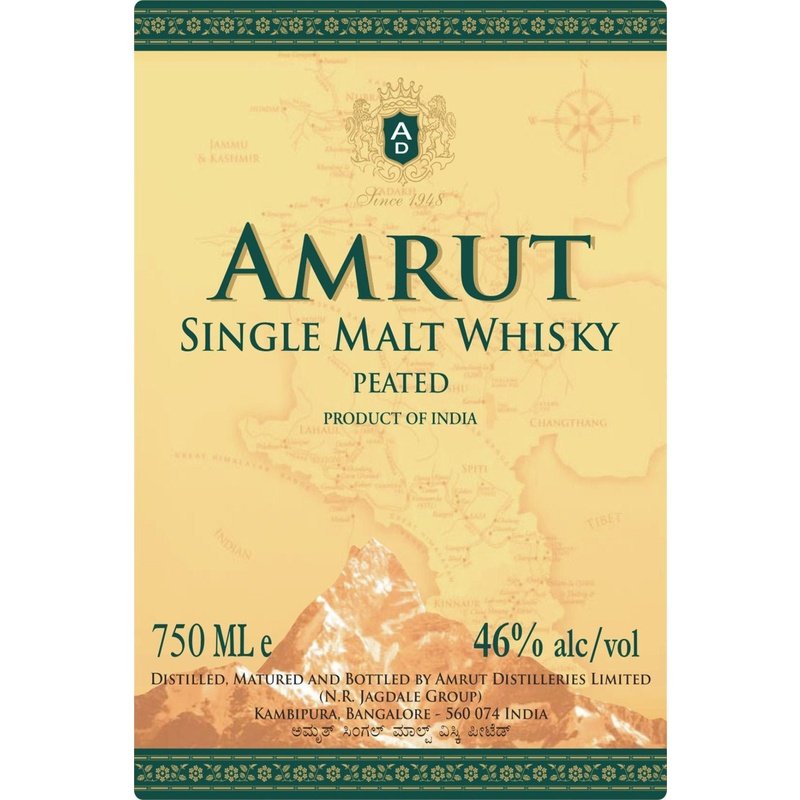 Amrut Peated Indian Single Malt Whisky (750mL)