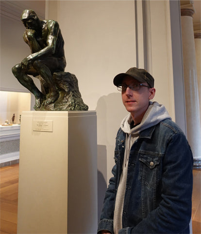 Marc Spess and the Thinker by Rodin