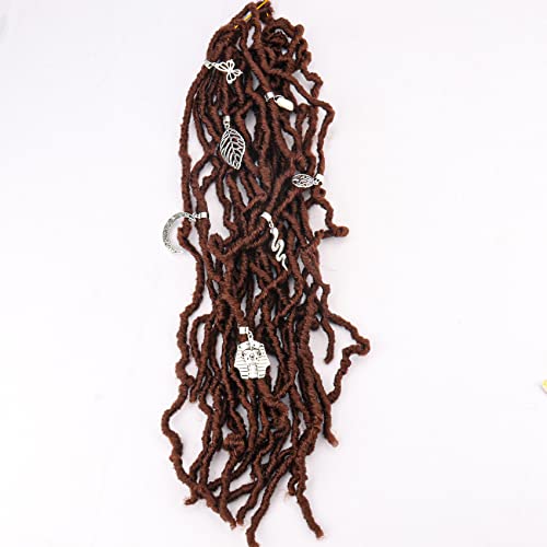 102 PCS Hair Jewelry Dreadlocks Loc Accessories Crystal Wire Wrapped  Adornment Butterfly Hair Cuffs Rings Silhouette Pendant DIY Braid Clips  Colorful Beard Tube Wood and Aluminum Braid Beads Golden