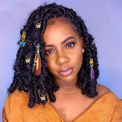 117pcs Dreadlocks Accessories Hair Jewelry Hair Braid Beads Pendant Clips  Wire Wrapped Adornment Hair Coils For Braids