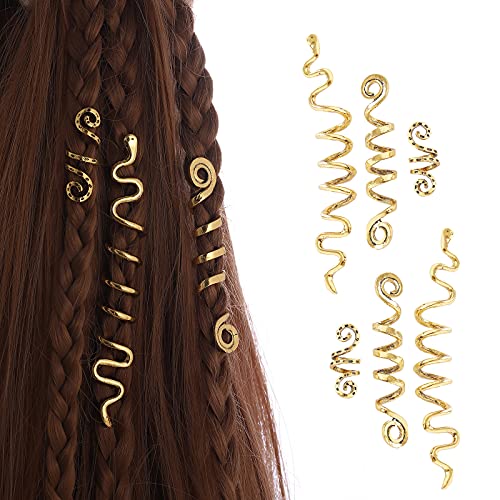 58 Pieces Hair Braids Dread Locs Jewelry Long Snake Swirl Filigree