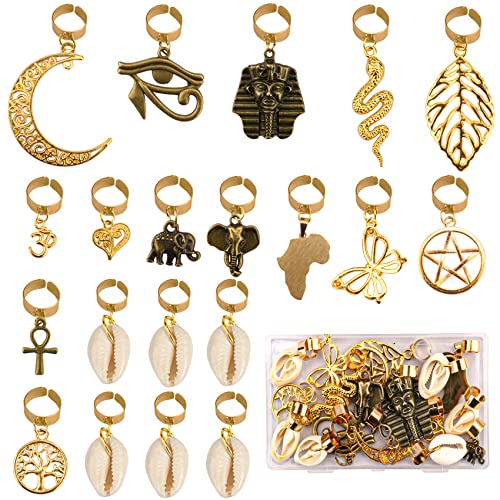 FRDTLUTHW Gold Snake Hair Jewelry for Braids, Dreadlock Accessories fo –  Beauty Coliseum