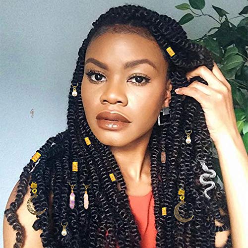 Kryc 20 Pcs Locs Hair Jewelry Braids Hair Clips Adjustable Hair Cuffs 15  Styles Vintage African Pendant Hair Charms Butterfly Shell Diy Locs Hair  Acce