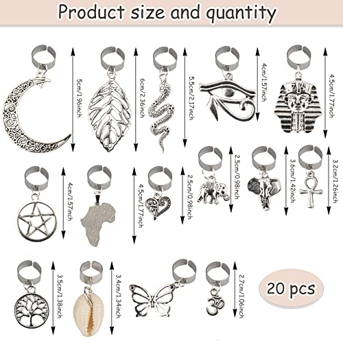 Youme 100 PCS Viking Hair Beads Viking Beard Beads for Men Antique