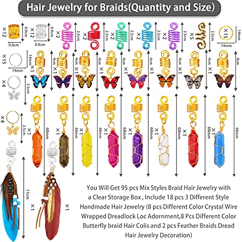 enophe 23Pcs Silver Hair Jewelry Set for Women: Loc Accessories, Hair Cuffs  for Braids & Dreadlocks, Halloween Decoration