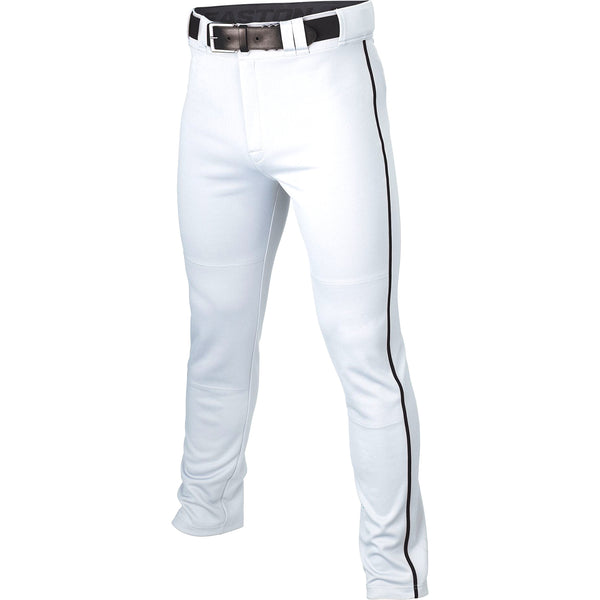 Martin Sports YOUTH Baseball / Softball Belt Loop Pants, WHITE with BLACK  Piping 