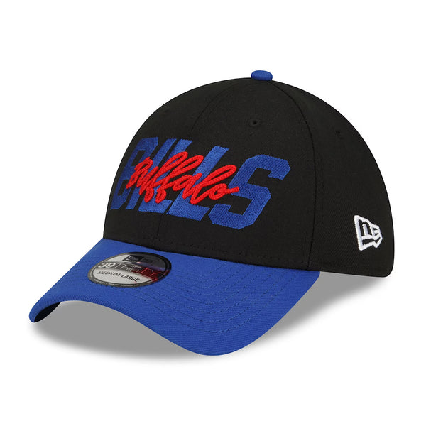 New Era Buffalo Bills Draft 39THIRTY Flex Hat - Black/Royal M/L