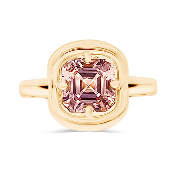 Buy Princess Cut Morganite Ring in 18K Rose Gold, Morganite Statement Ring  Online in India - Etsy