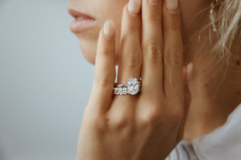 lab diamond engagement ring