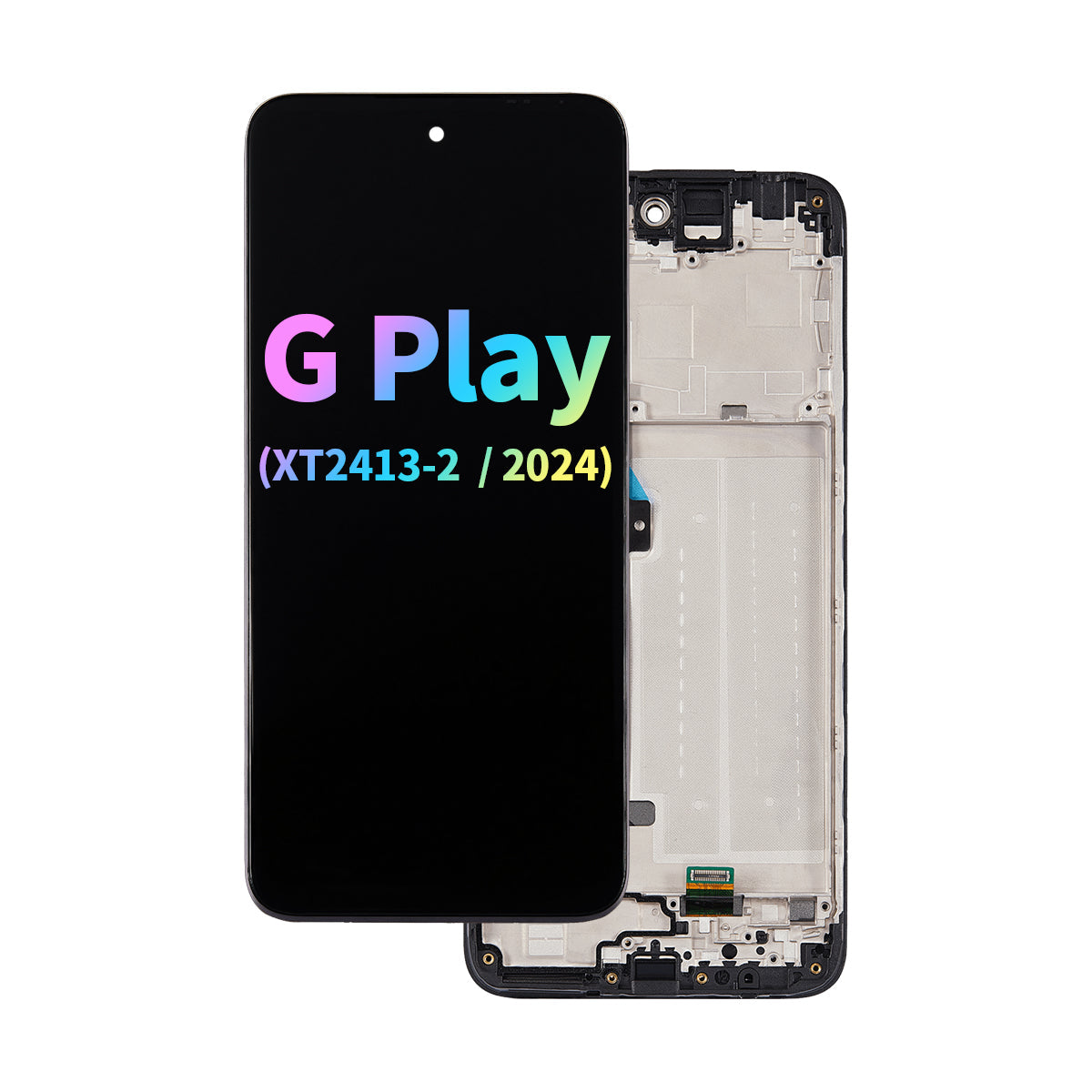 Refurbished LCD Assembly with Frame for Moto G Play (XT2413-2 / 2024)