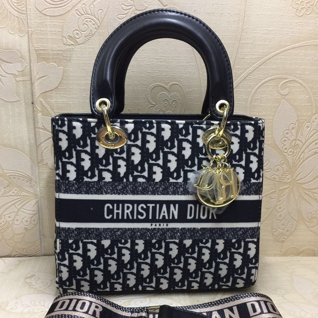 Dior Women Fashion Leather Tote Handbag Satchel-4
