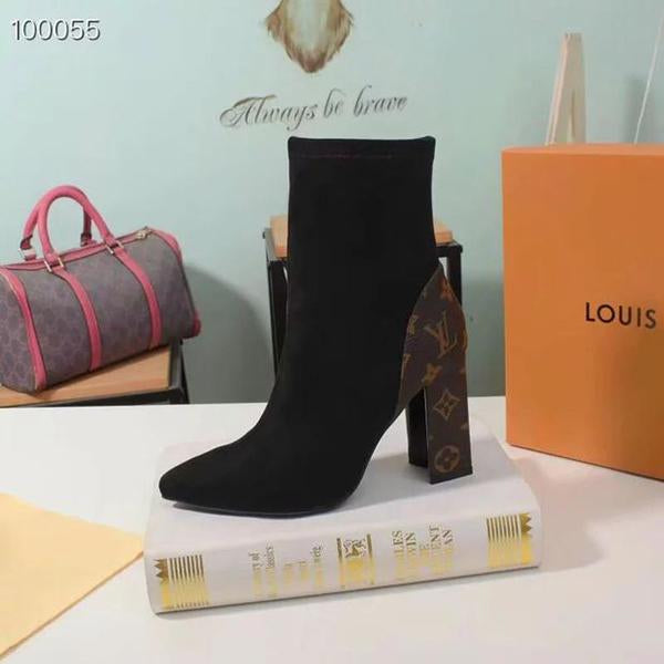 Louis Vuitton LV Women Wild Versatile Thick Ankle Boots Shoes