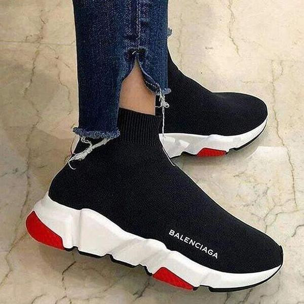 Balenciaga Speed Stretch Knit Mid Sneakers Woman Men Running Sho