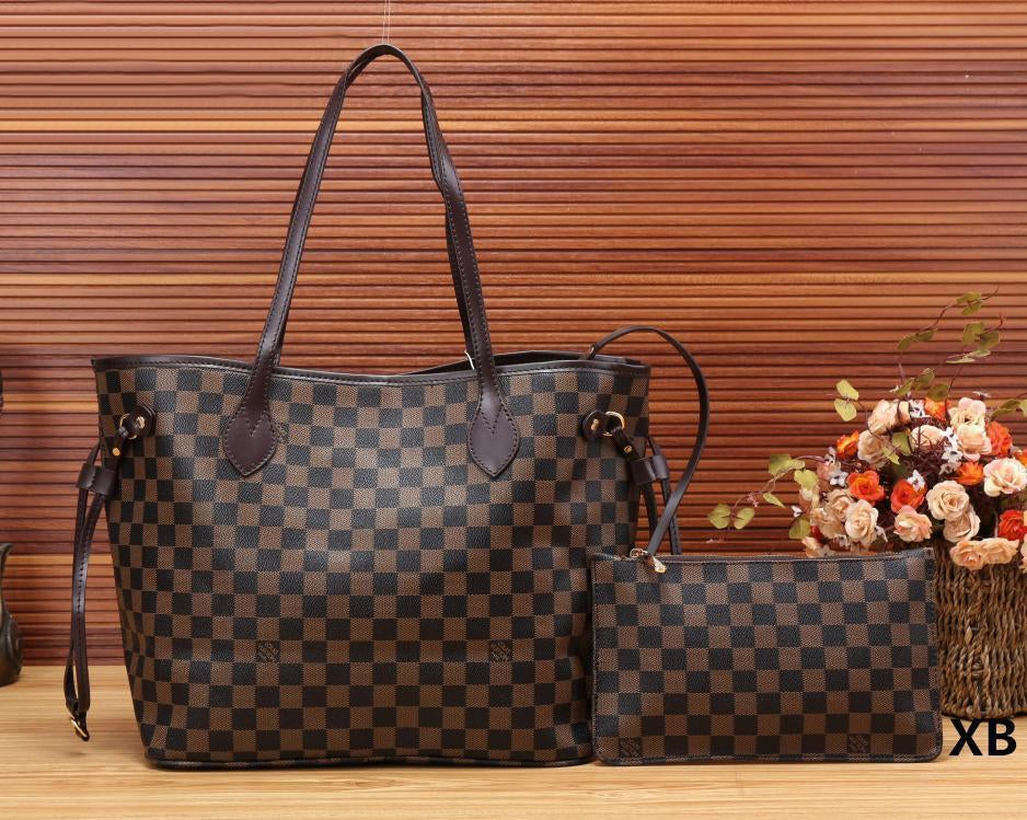 Louis Vuitton LV Women Shopping Leather Tote Handbag Shoulder Ba