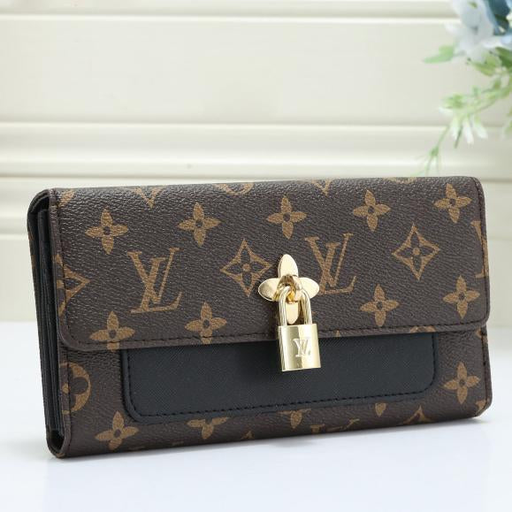 Louis Vuitton LV Women Leather Buckle Wallet Purse