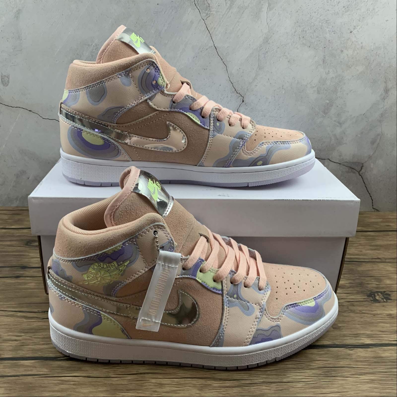 huacaigeng Tuhr Nike Air Jordan 1 Mid Se Pherspective Basketball Shoes Aj1 Casual Skate Shoes Cw6008