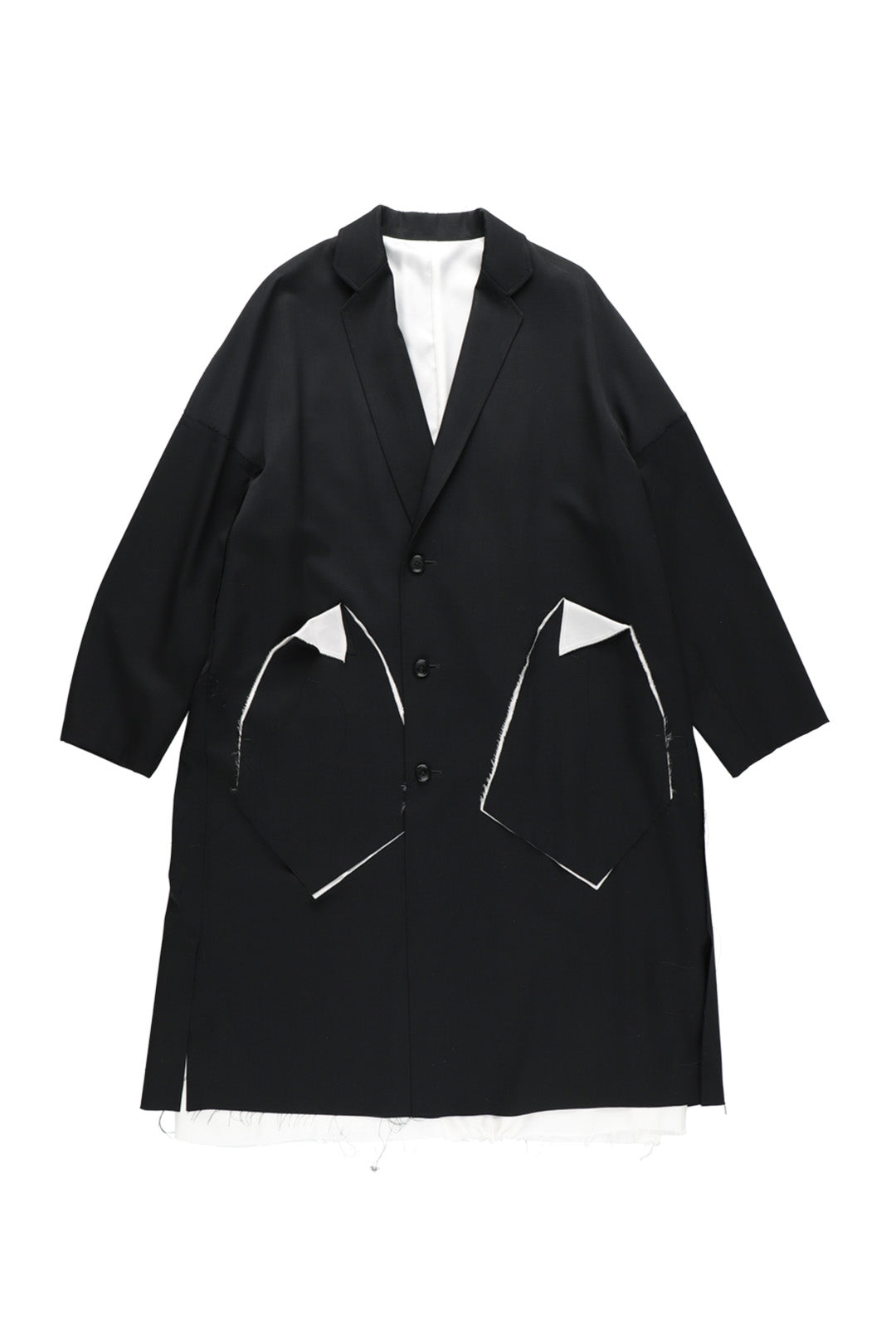 sulvam Classic over coat black AW22 | sulvam online store