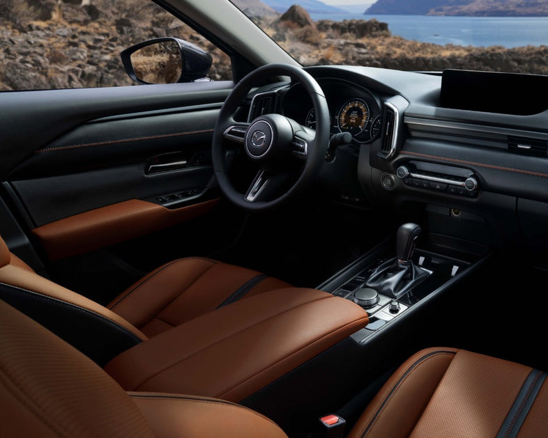 Premium car interior with Nappa leather seats