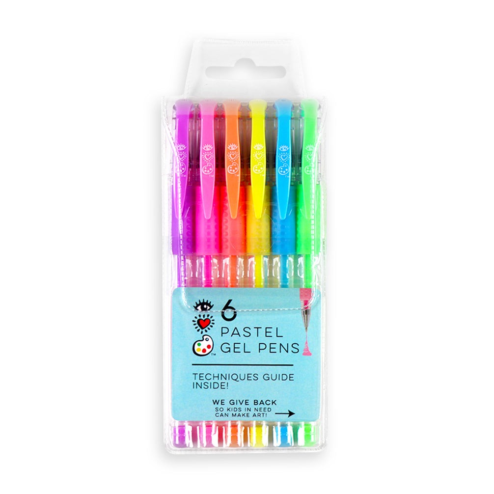 GEL PEN: 6 PK NEON #ST0392 (PK 12/72) - pen, marker, crayon