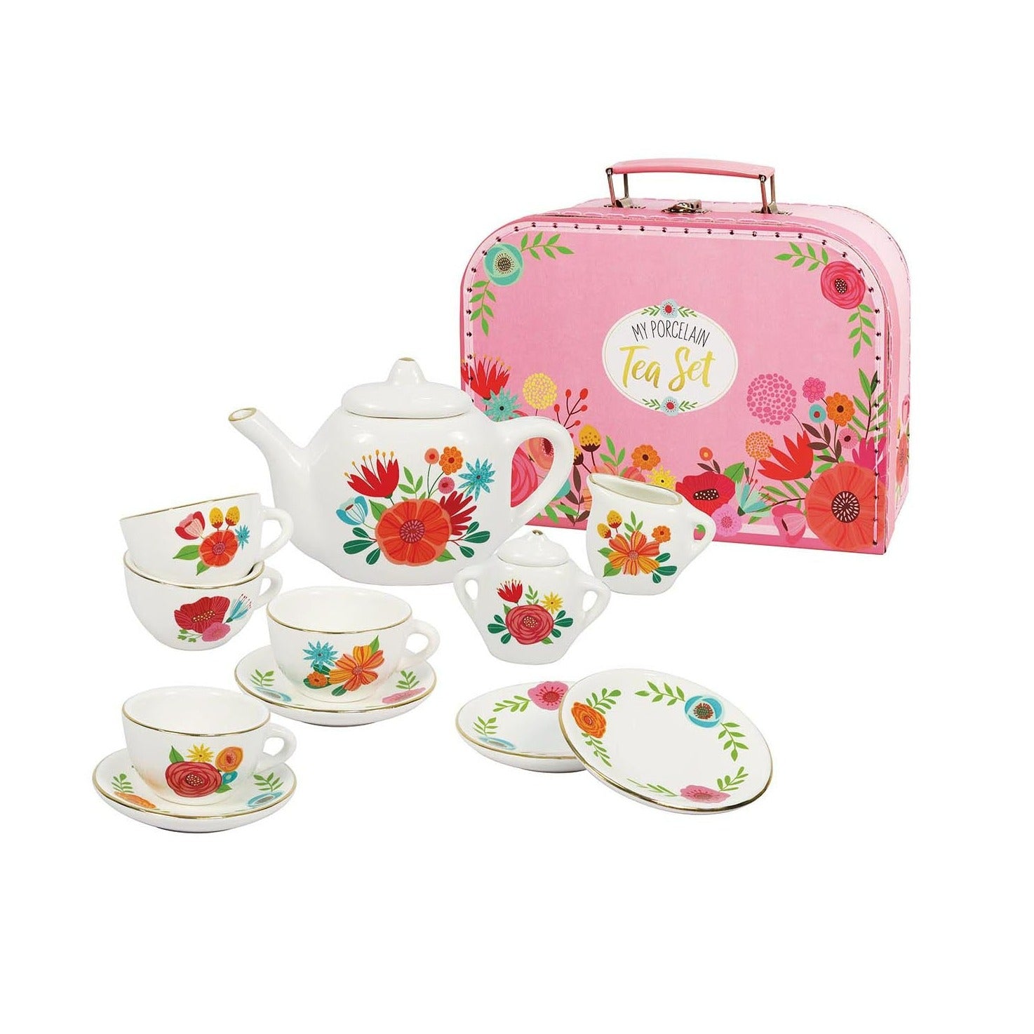 tea set in a case