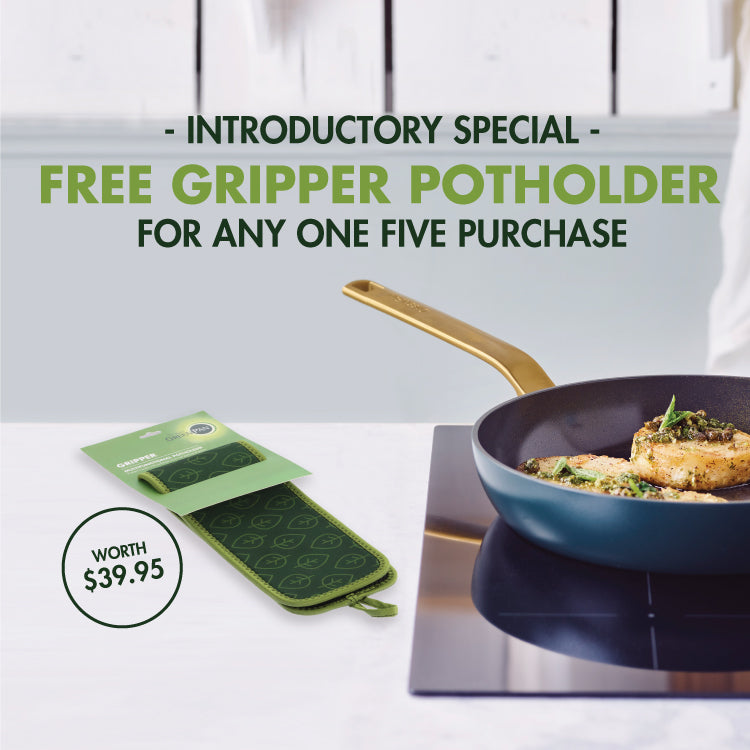 One Five Pine Green 3pc set with golden handles – GreenPan UK