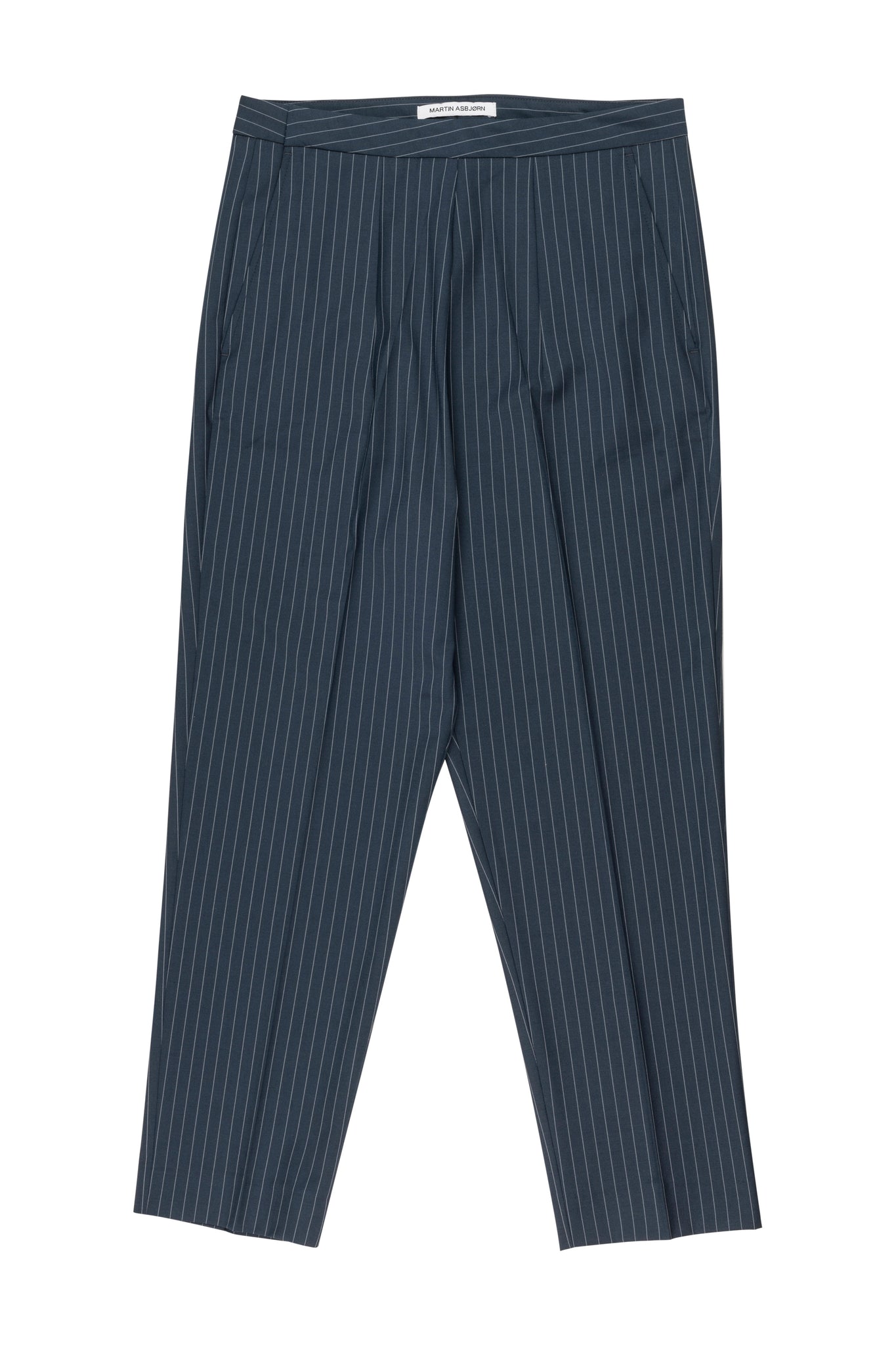 pinstripe cropped trousers