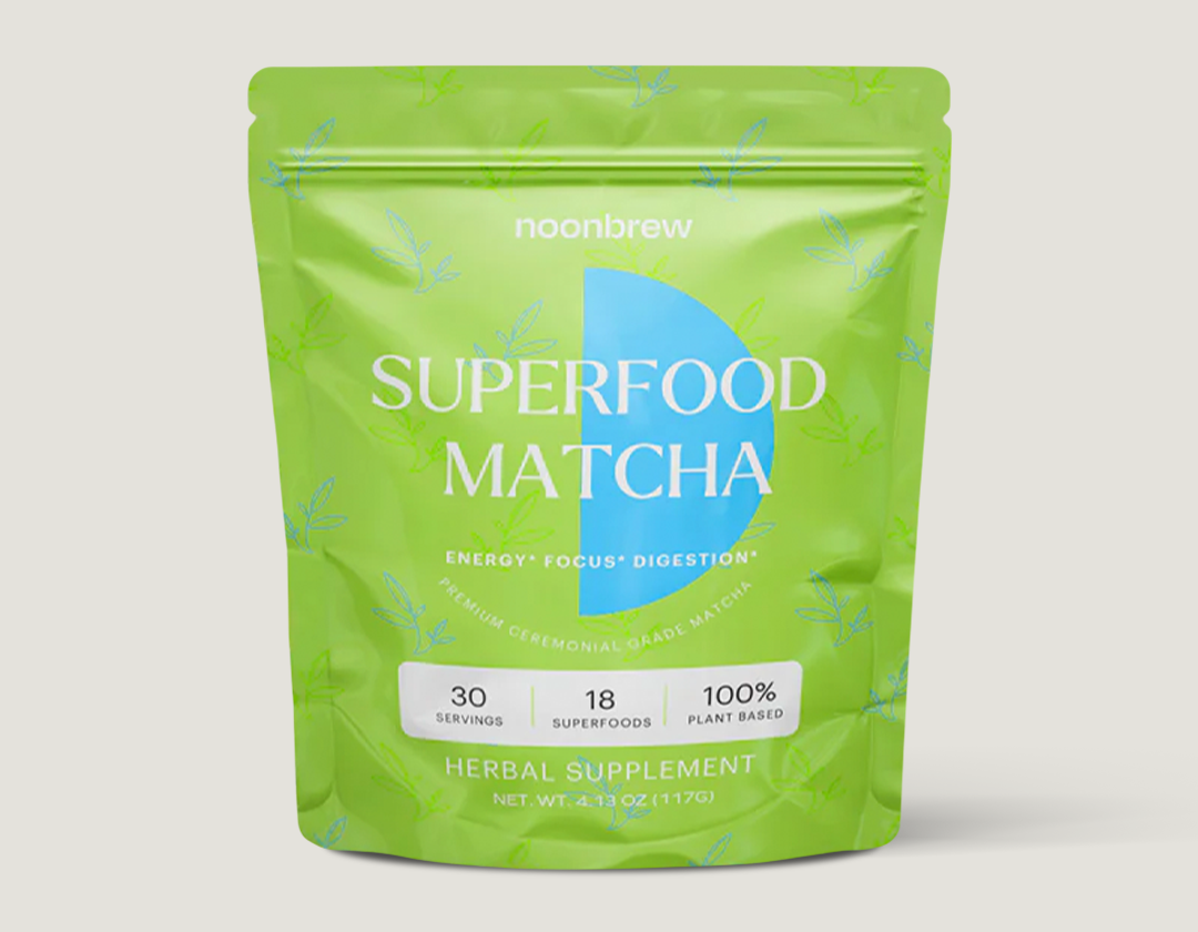 Green package of Superfood Matcha herbal supplement.