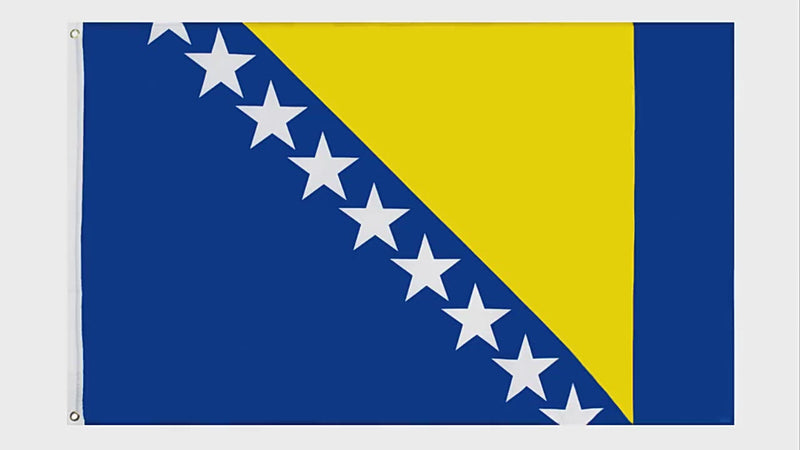 Bosnia and Herzegovina Flag, National Country Flags, Blue Yellow – Flags