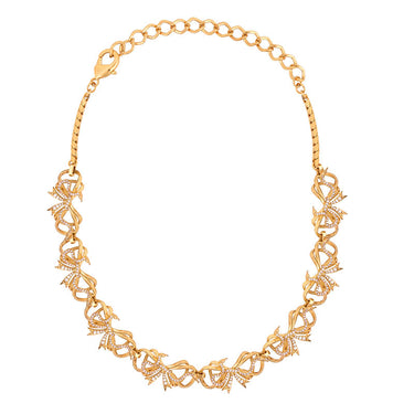Lv volt curb chain necklace, yellow gold