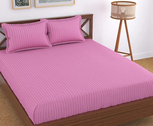 Lv enterprises 160 TC Satin Double Striped Flat Bedsheet - Buy Lv  enterprises 160 TC Satin Double Striped Flat Bedsheet Online at Best Price  in India
