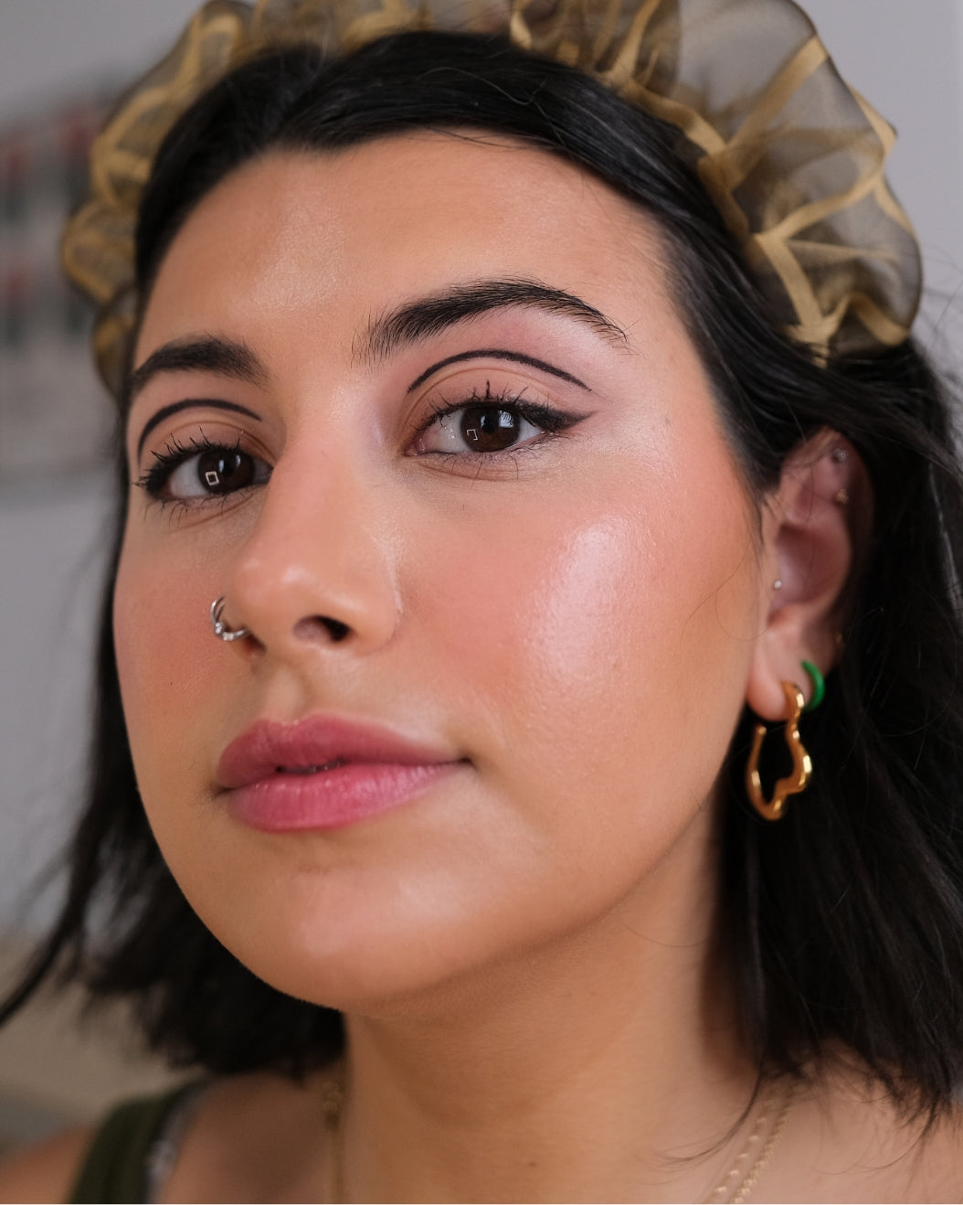 Steph wears Milk Makeup Infinity Long Wear Eyeliner in Outerspace for a floating eyeliner look