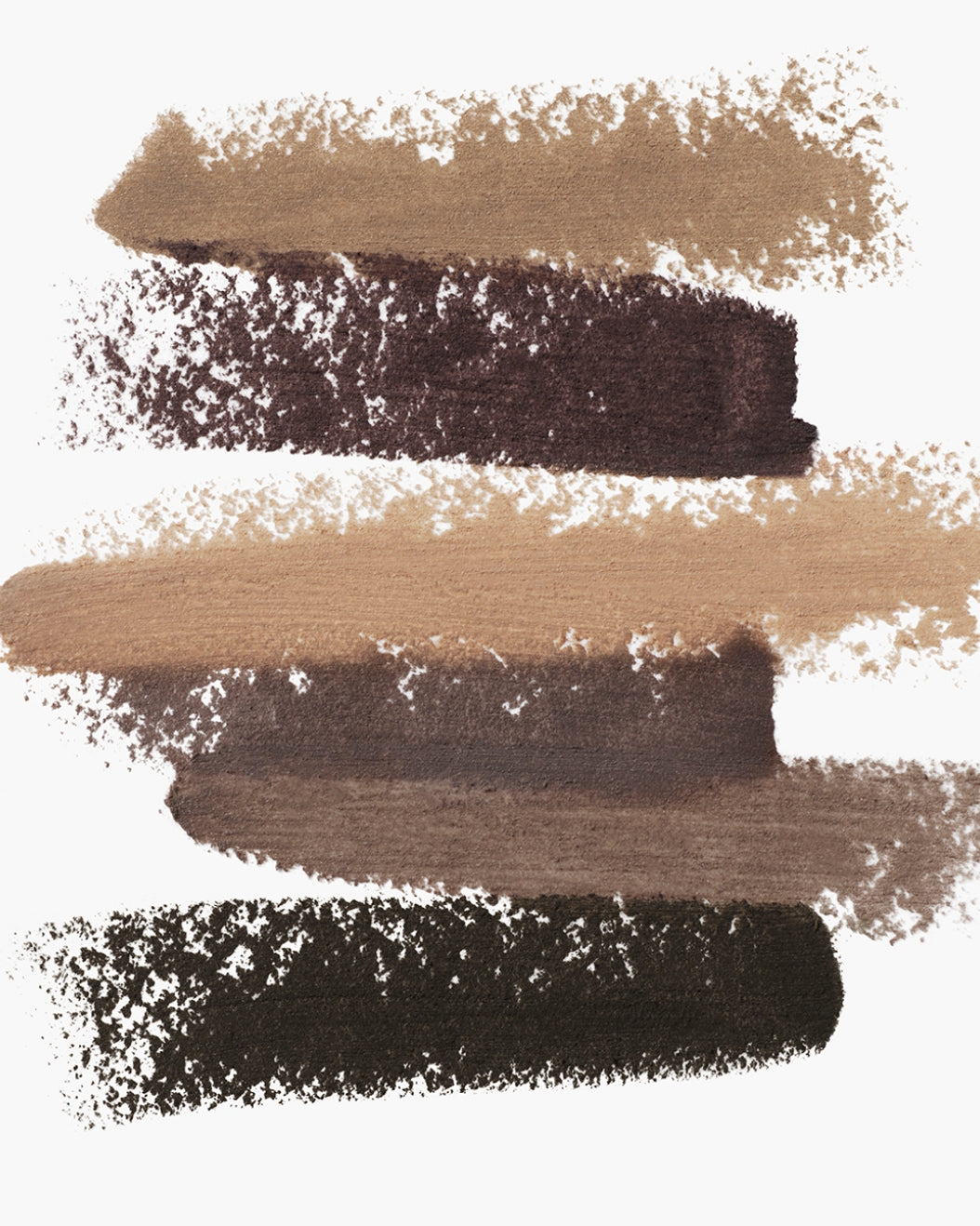 Six shades of Milk Makeup KUSH Brow Shadow Stick swatched on model's arm