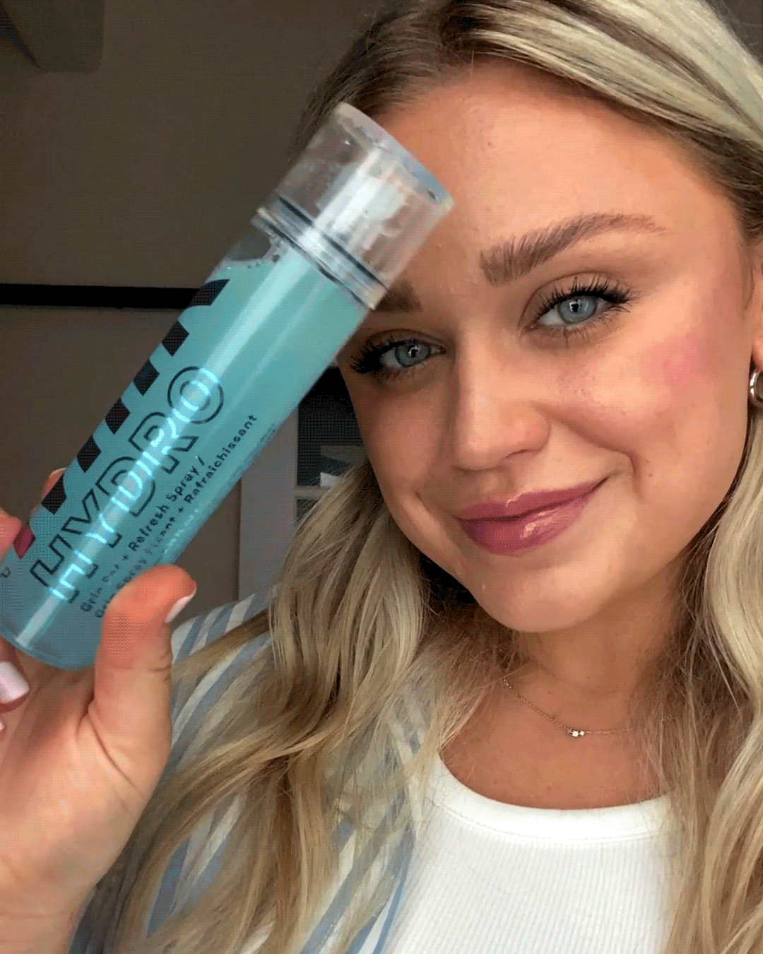 Madison does soft glam makeup with Milk Makeup Hydro Grip Set + Refresh Spray