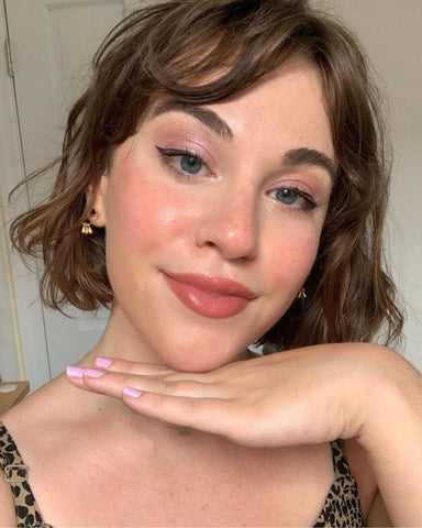 Olivia wears summer makeup look "allover flush" with Milk Makeup products