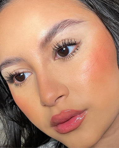 Content creator wears Milk Makeup Rise Mascara for lifted lashes