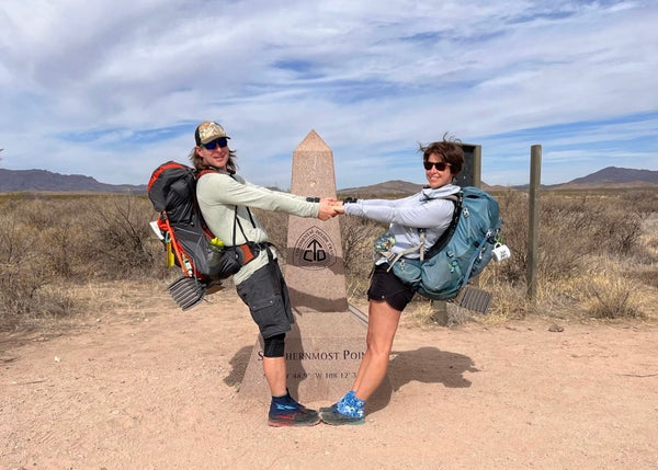 A hiking couple starting a Continetal Divide Trail